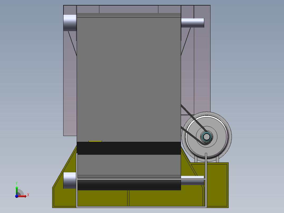 玉米脱粒前视图