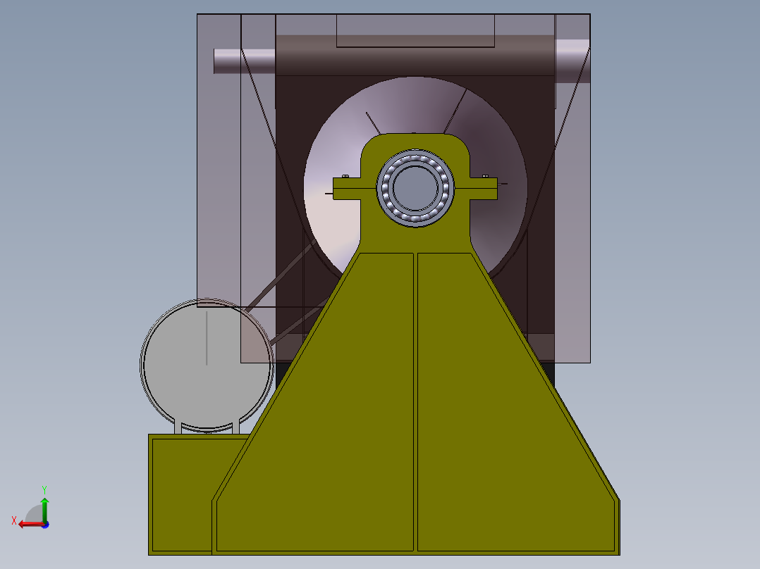 玉米脱粒后视图