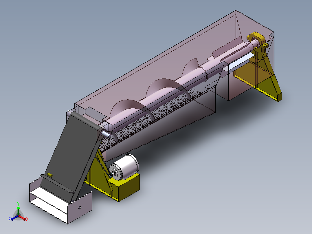 玉米脱粒正等轴测图