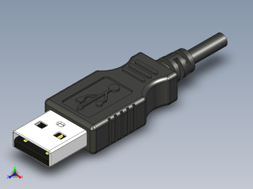 USB插头A型正等轴测缩略图
