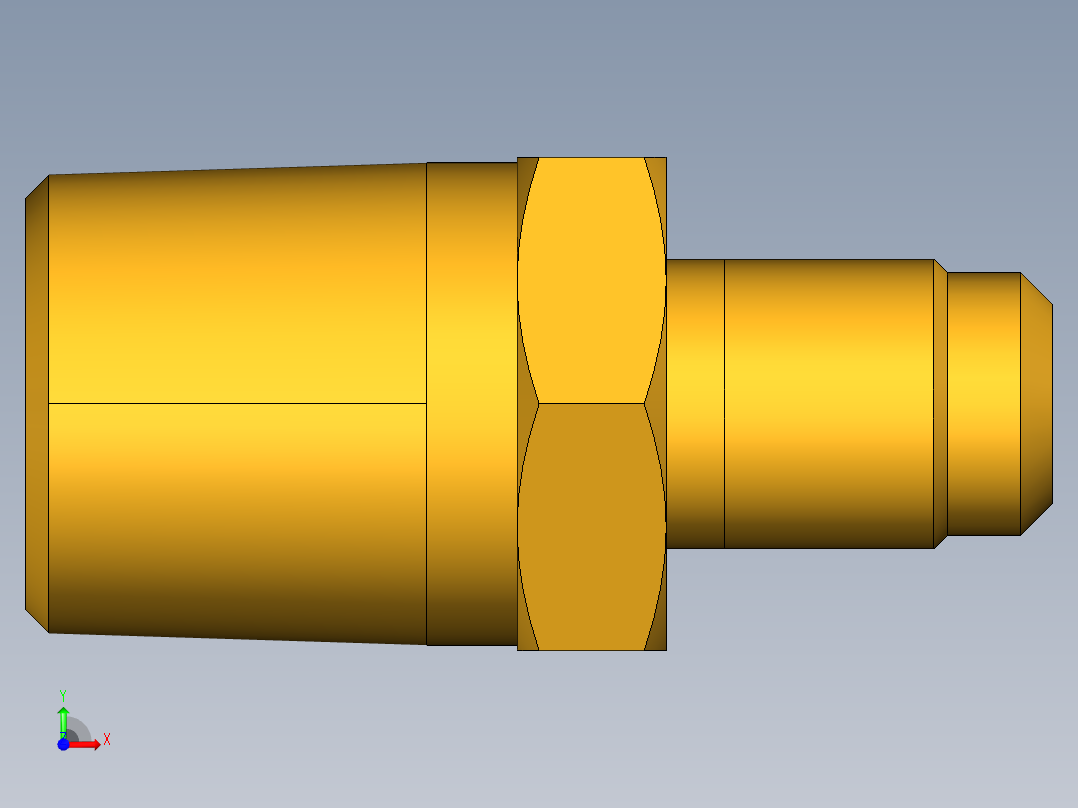 扩口式工业通用硬管接头Male Connector 48F-3-4前视图