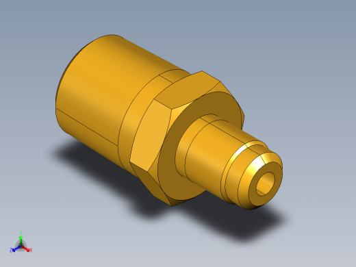 扩口式工业通用硬管接头Male Connector 48F-3-4正等轴测缩略图