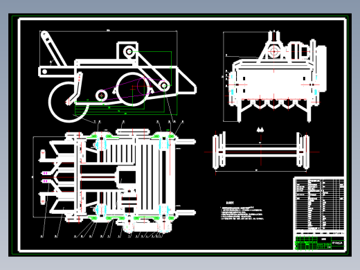 马铃薯收获机设计-土豆收获机设计挖掘机设计含11张CAD图纸说明