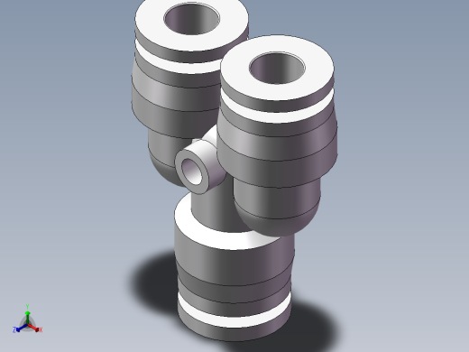 气动接头-Y型三通APYW10-8（10变8）