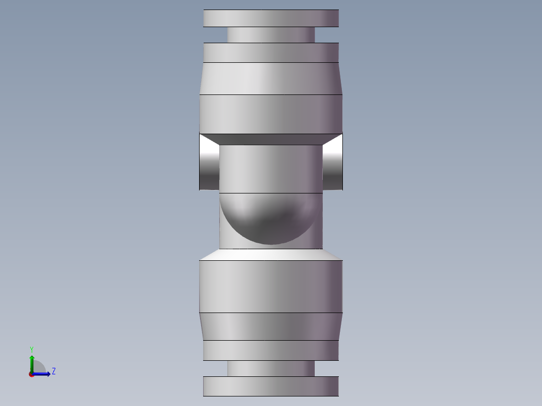 气动接头-Y型三通APYW10-8（10变8）左视图
