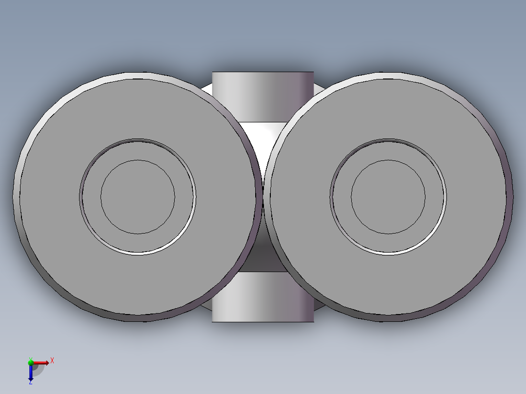 气动接头-Y型三通APYW10-8（10变8）俯视图