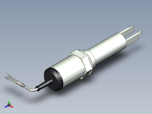 超声波设备TH-125mm-4.92in-SS-OUTPUT-2-wire-DC-CABLE-BSP-THREAD-ATEX正等轴测缩略图