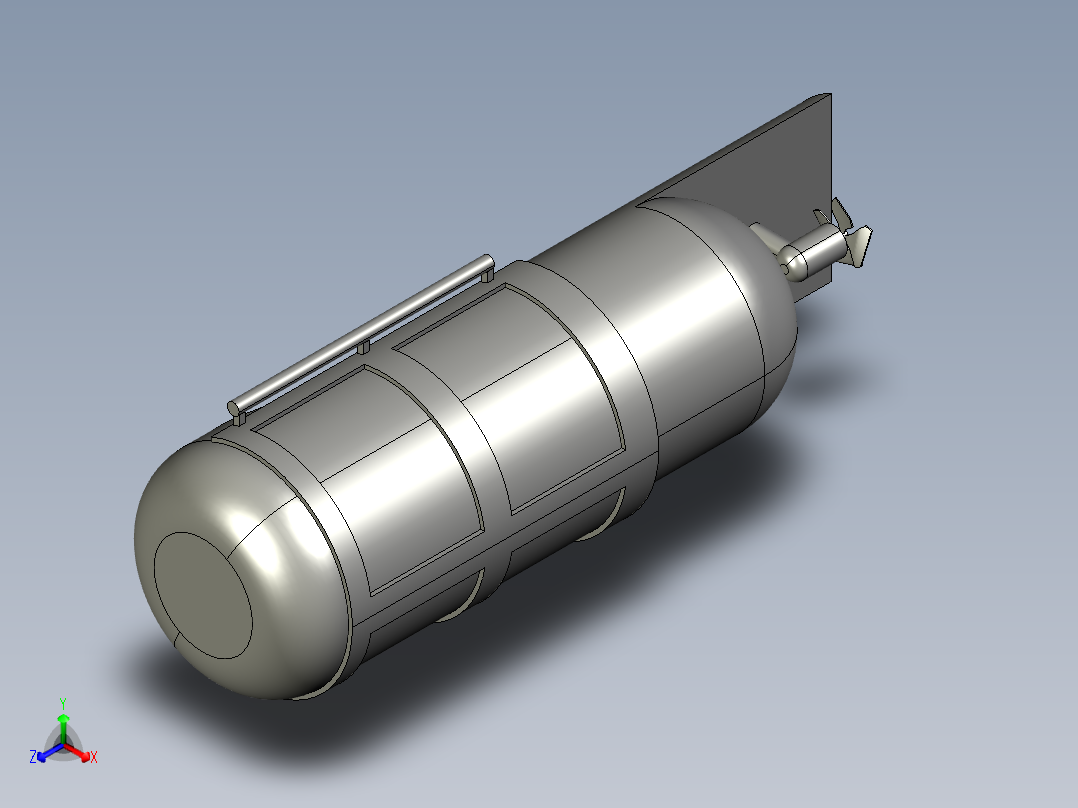 潜水员运载潜水器--stp正等轴测图