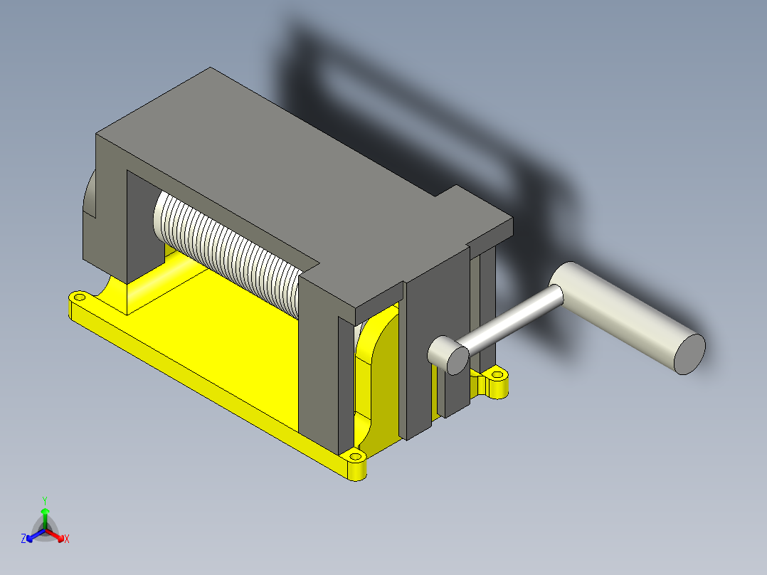 绞车 卷扬机 (33)正等轴测图