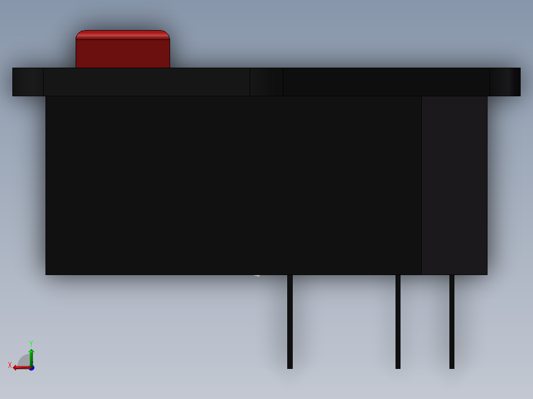 品字插座后视图