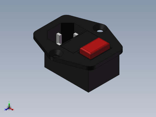 品字插座正等轴测缩略图