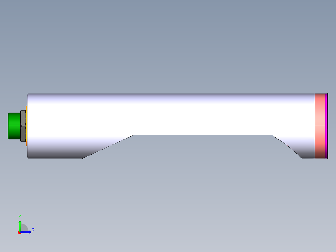 圆筒型人脸识别门禁机左视图