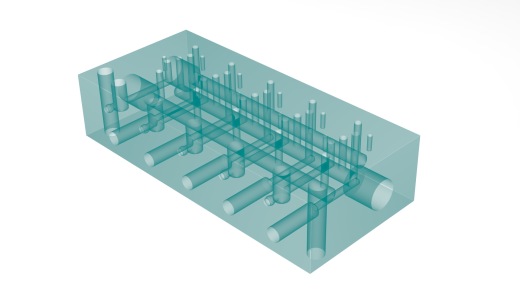5口气动电磁阀3D模型图纸 STEP格式缩略图