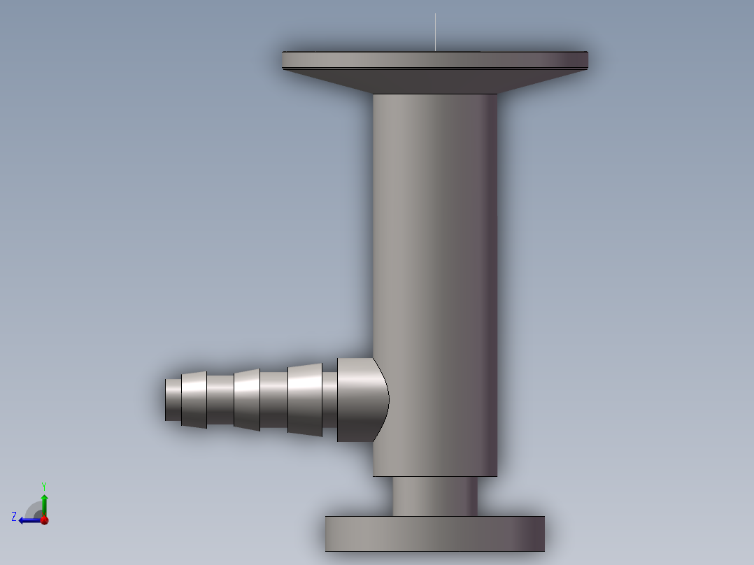 DN15不锈钢取样阀右视图