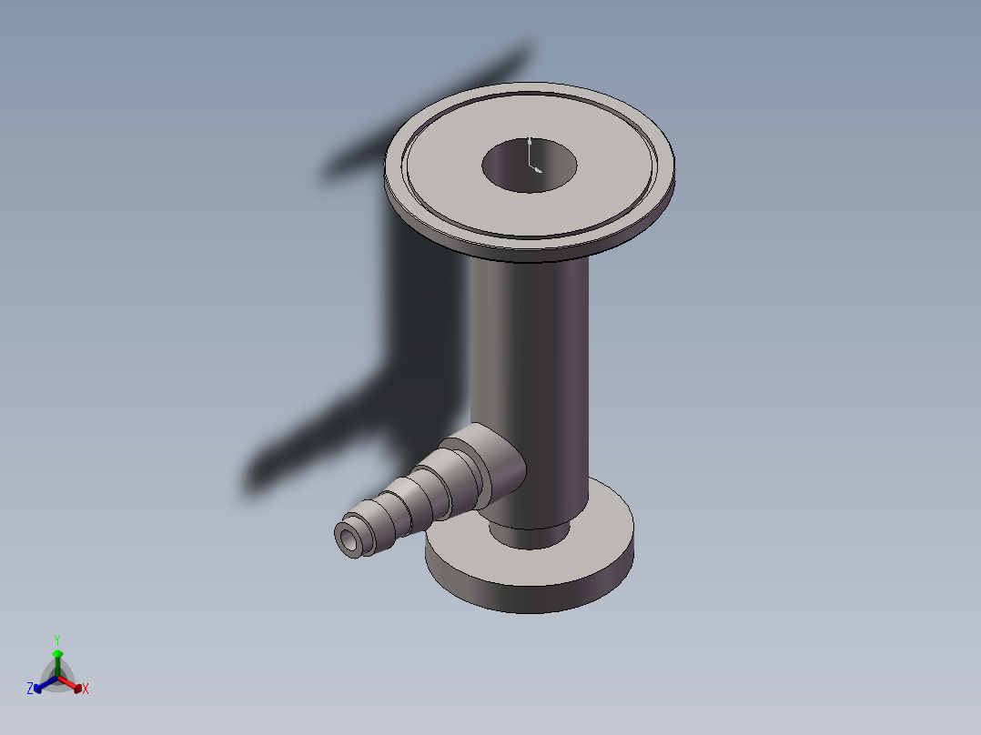 DN15不锈钢取样阀正等轴测图
