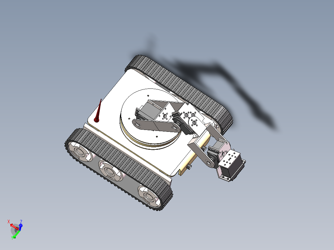 履带车 机械臂（三维+课设+程序+原理图+二维）