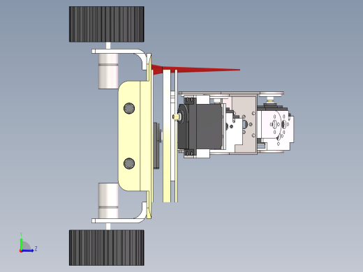 履带车 机械臂（三维+课设+程序+原理图+二维）左视缩略图