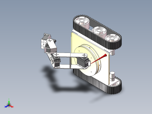 履带车 机械臂（三维+课设+程序+原理图+二维）正等轴测缩略图