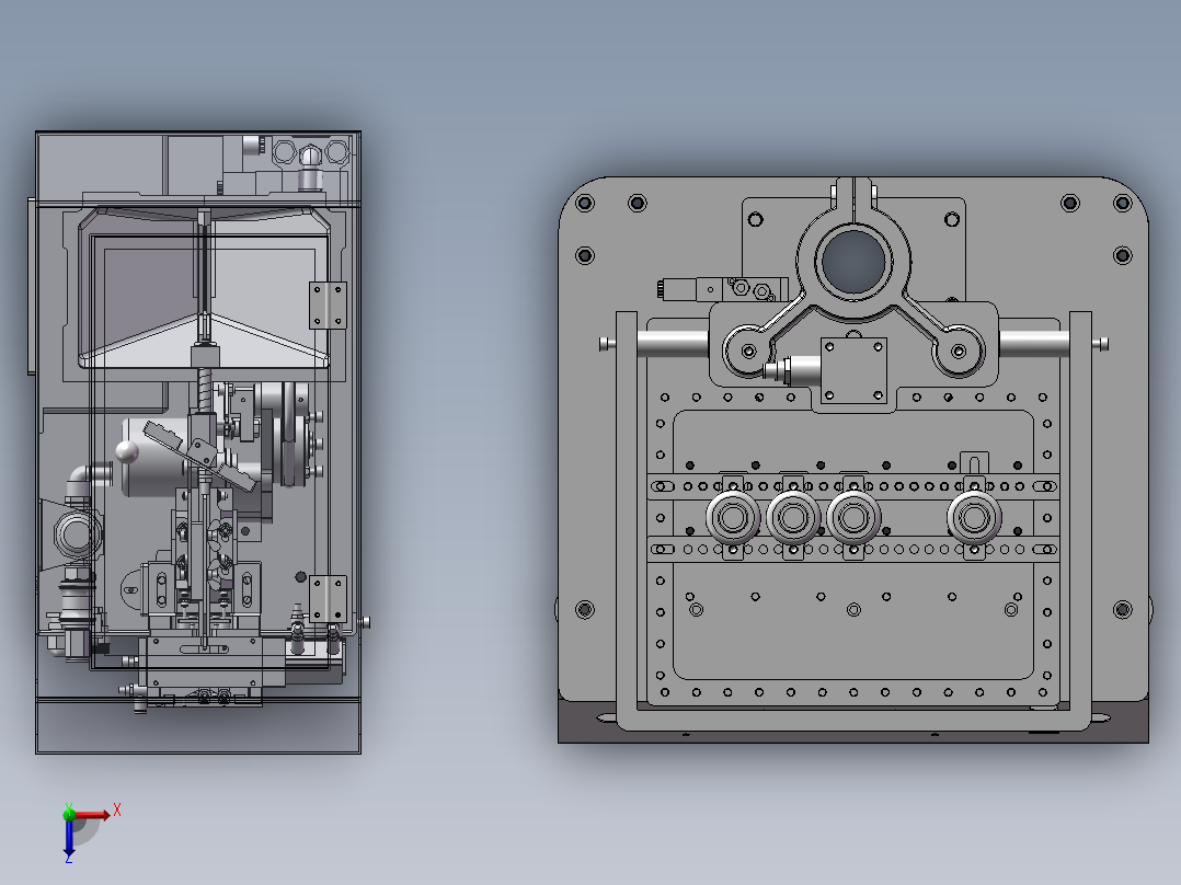 全自动打螺丝机俯视图