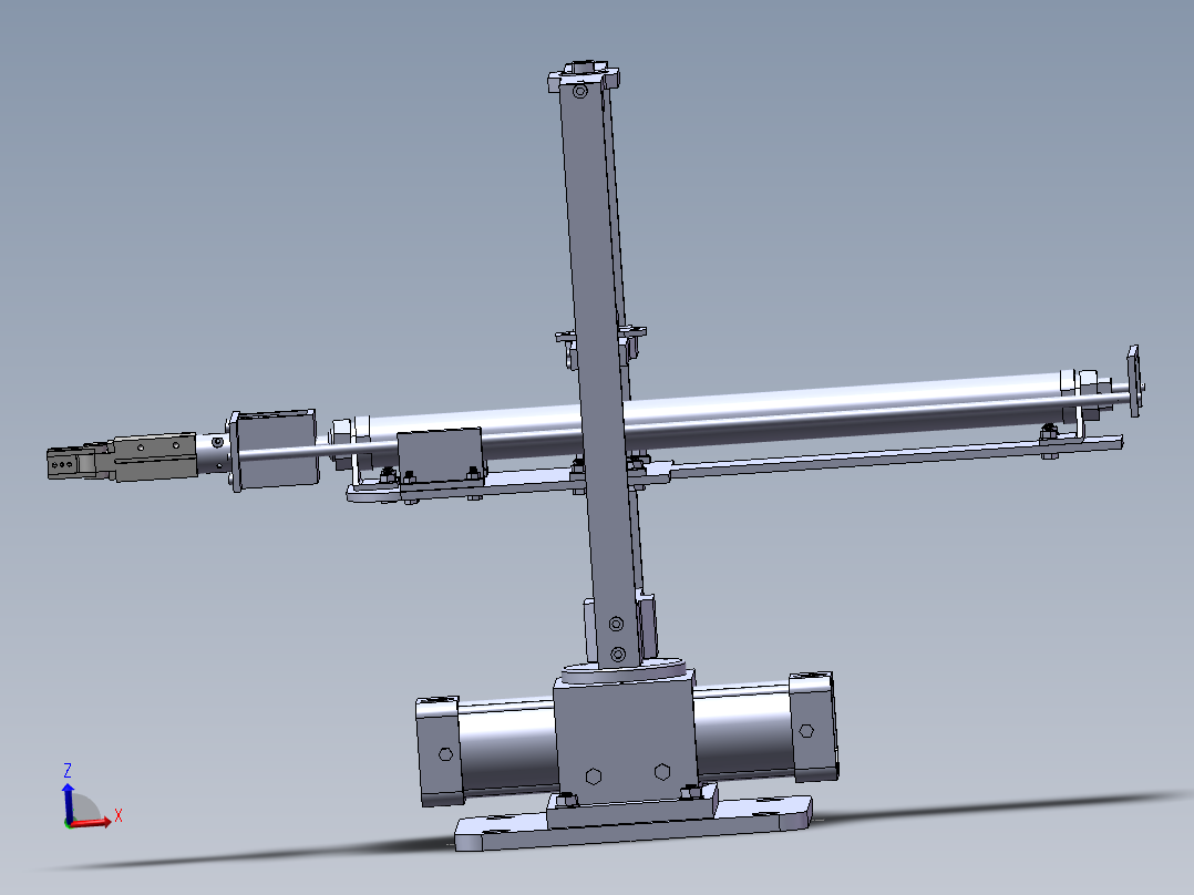 注塑机取件机械手结构设计【说明书+CAD+SOLIDWORKS】50主视图
