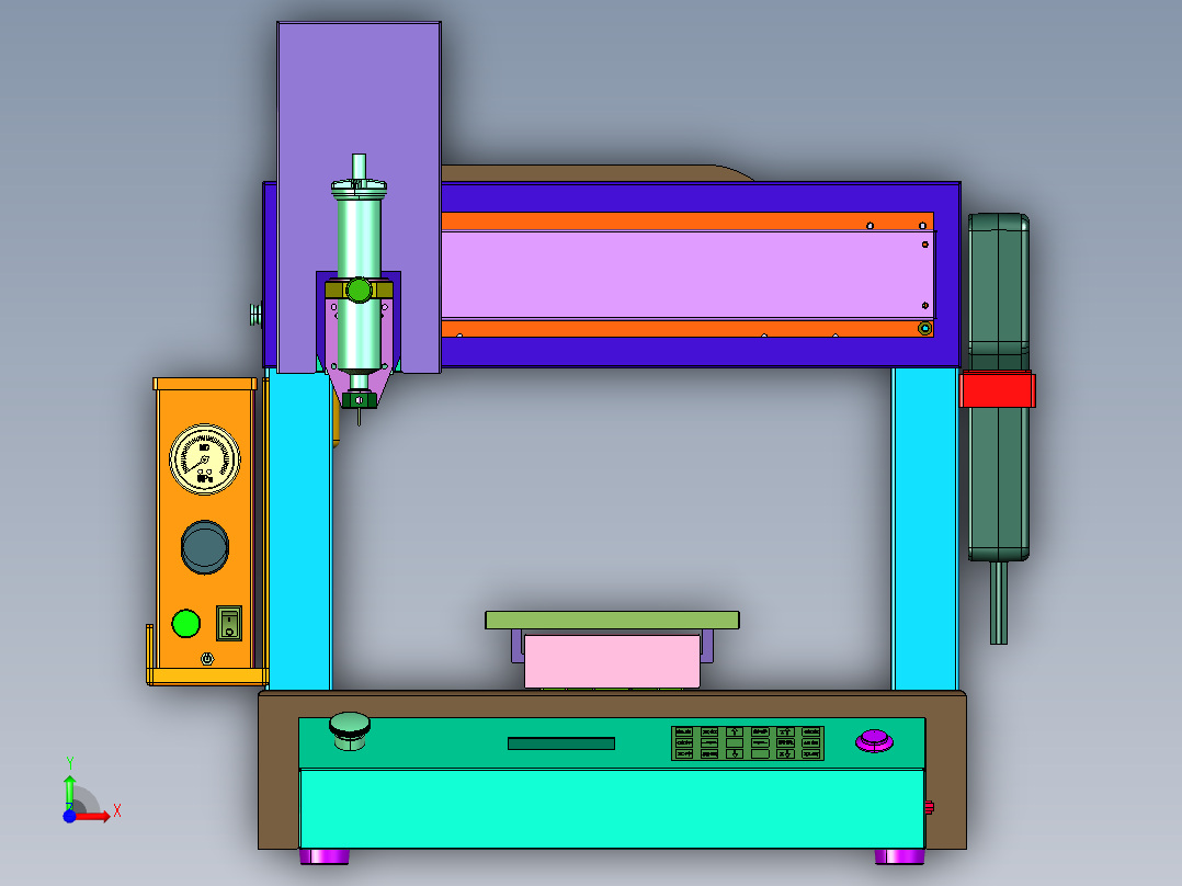 全自动硅胶打胶机前视图