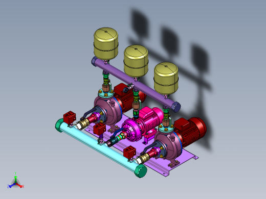 卧式电动泵增压器套件