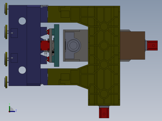 五轴四联动数控电解加工机床(sw14+说明书+cad）左视缩略图
