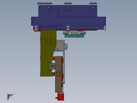 五轴四联动数控电解加工机床(sw14+说明书+cad）俯视缩略图