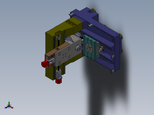 五轴四联动数控电解加工机床(sw14+说明书+cad）正等轴测缩略图
