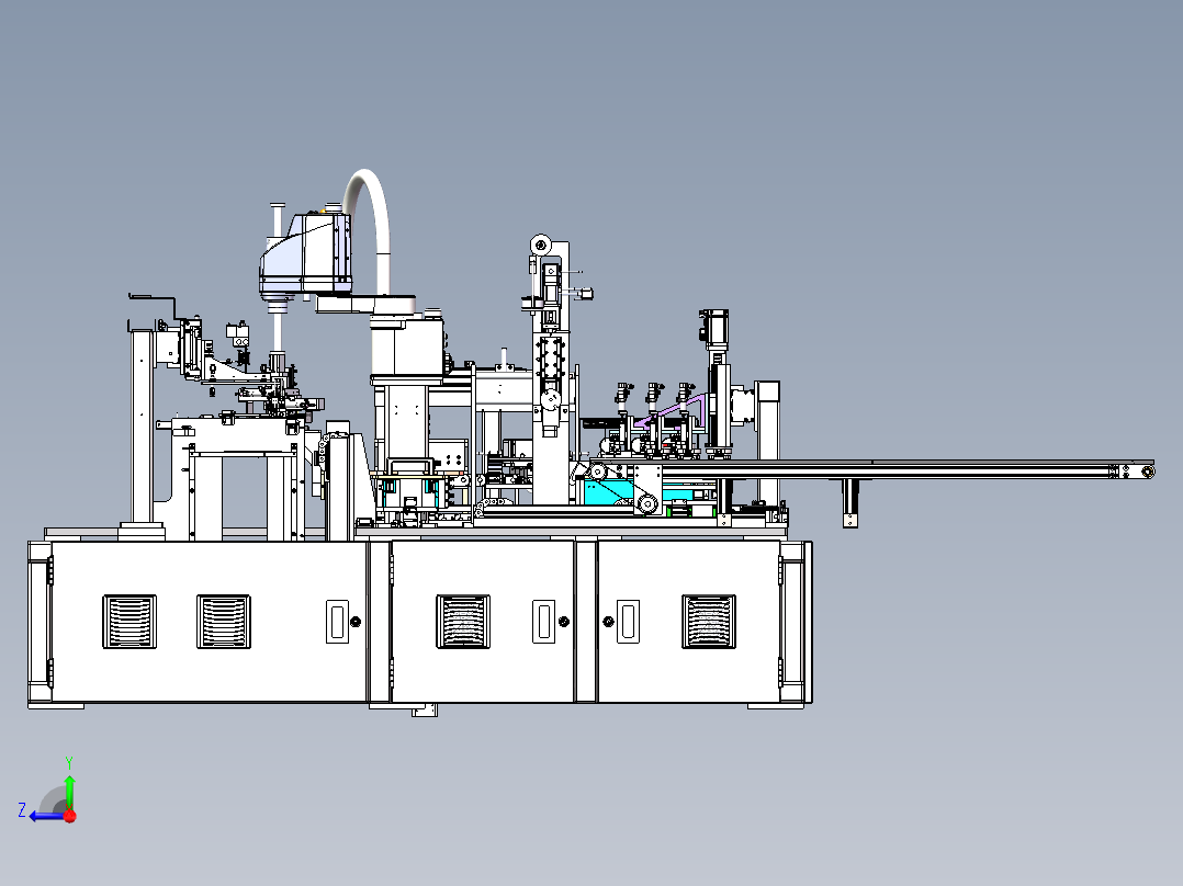 锂电池尺寸测量机sw21右视图