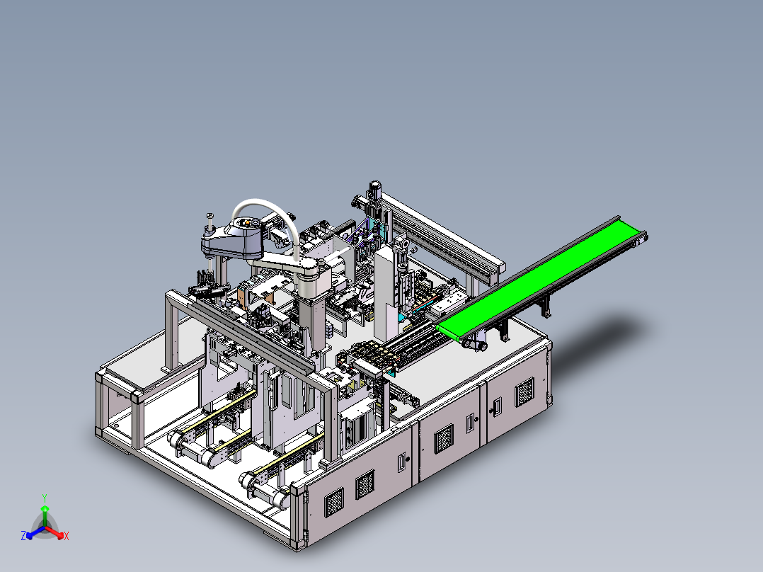 锂电池尺寸测量机sw21正等轴测图