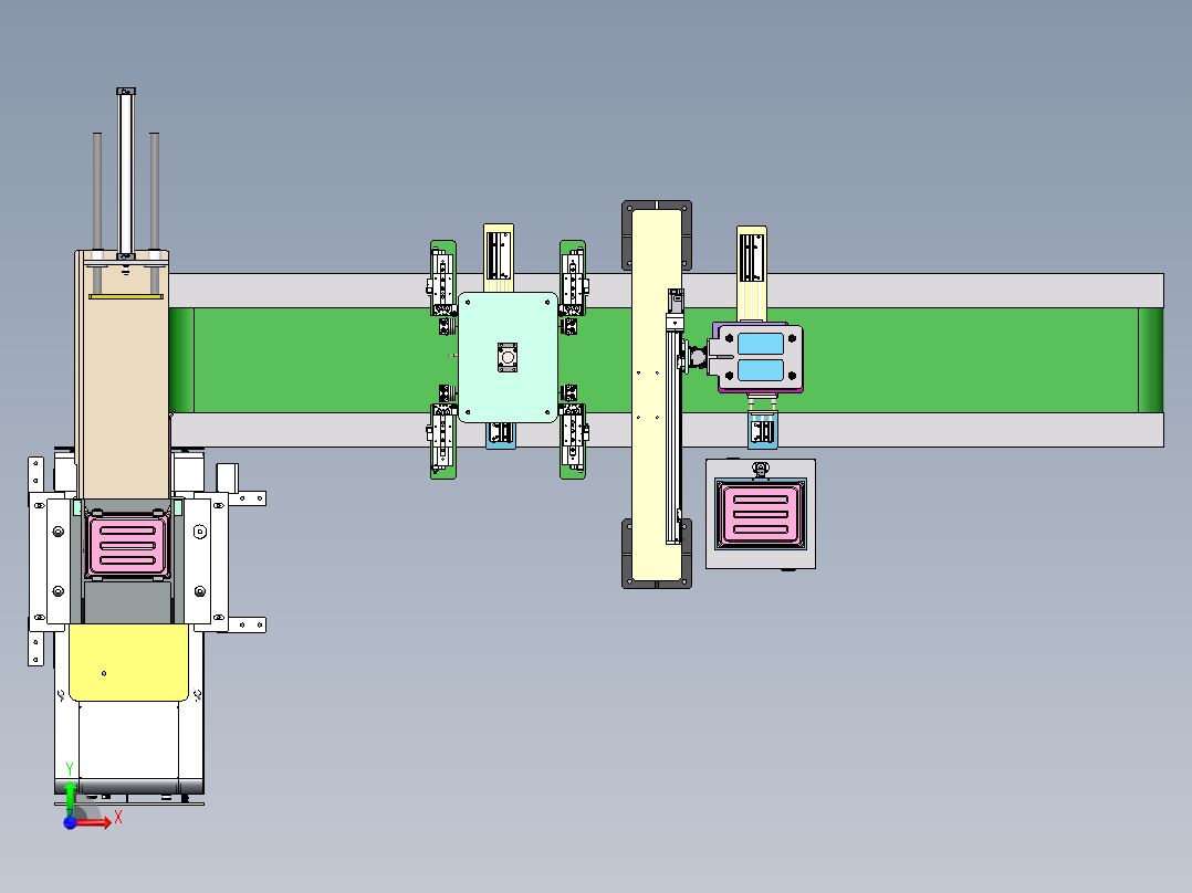 搭搭扣组装流水线sw20前视图