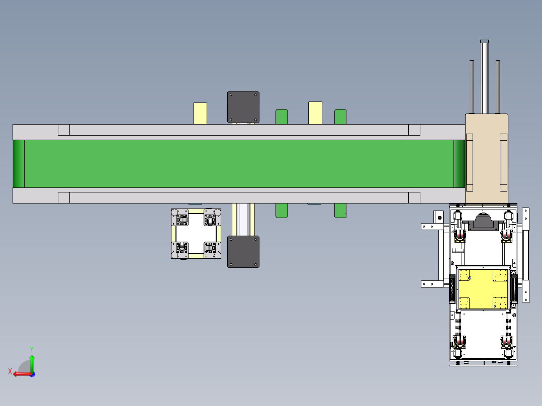 搭搭扣组装流水线sw20后视图