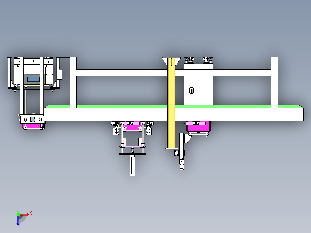 搭搭扣组装流水线sw20俯视图