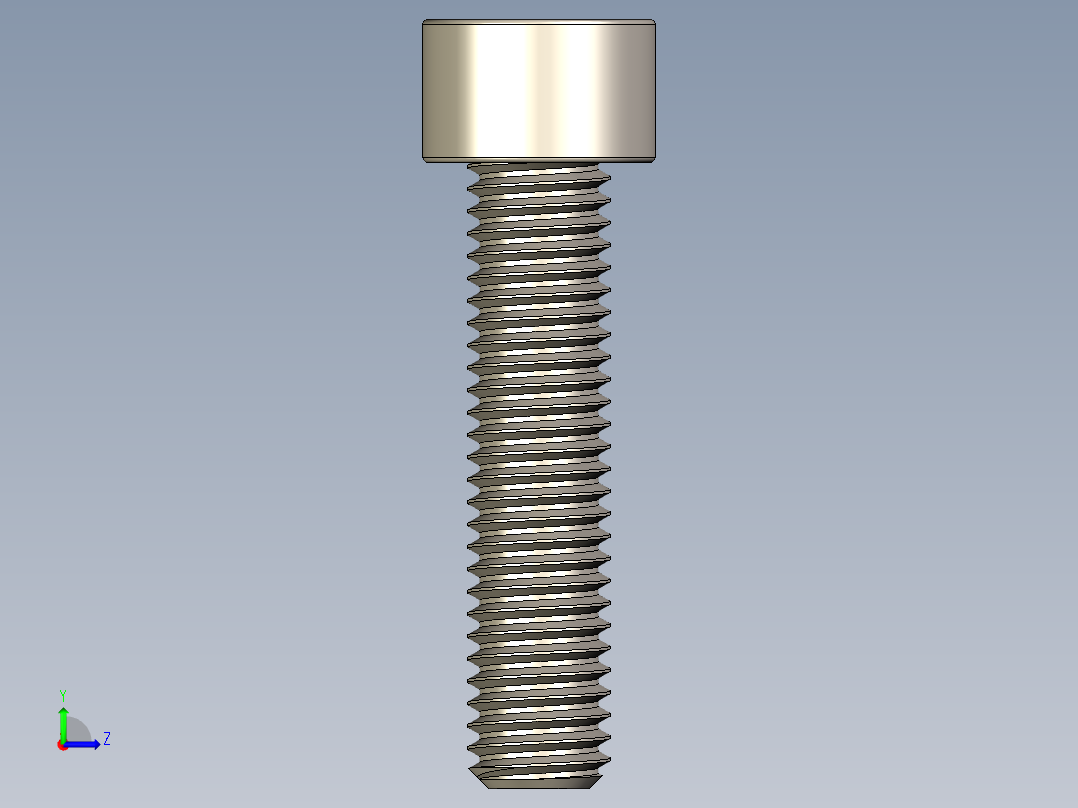 Screw_DIN_912_M8x30F_A2.STEP公制内六角螺钉左视图
