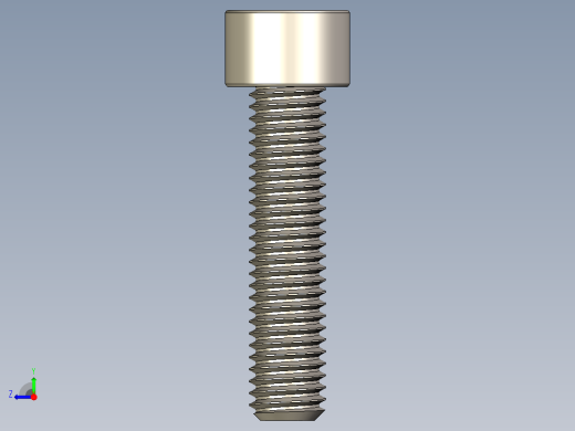 Screw_DIN_912_M8x30F_A2.STEP公制内六角螺钉右视缩略图