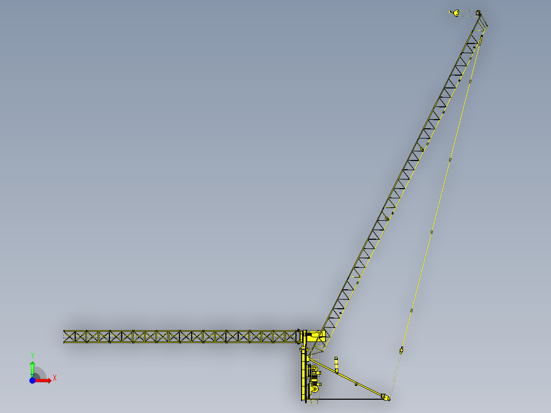 5015动臂塔式起重机三维图前视图