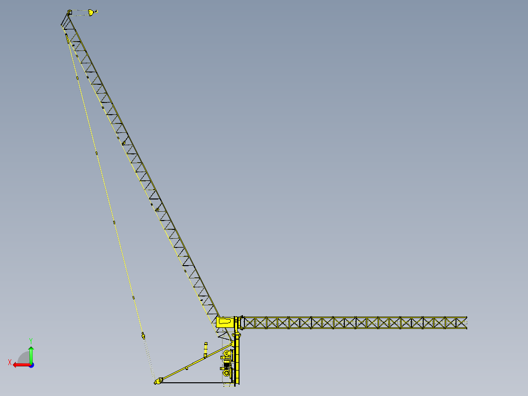 5015动臂塔式起重机三维图右视图
