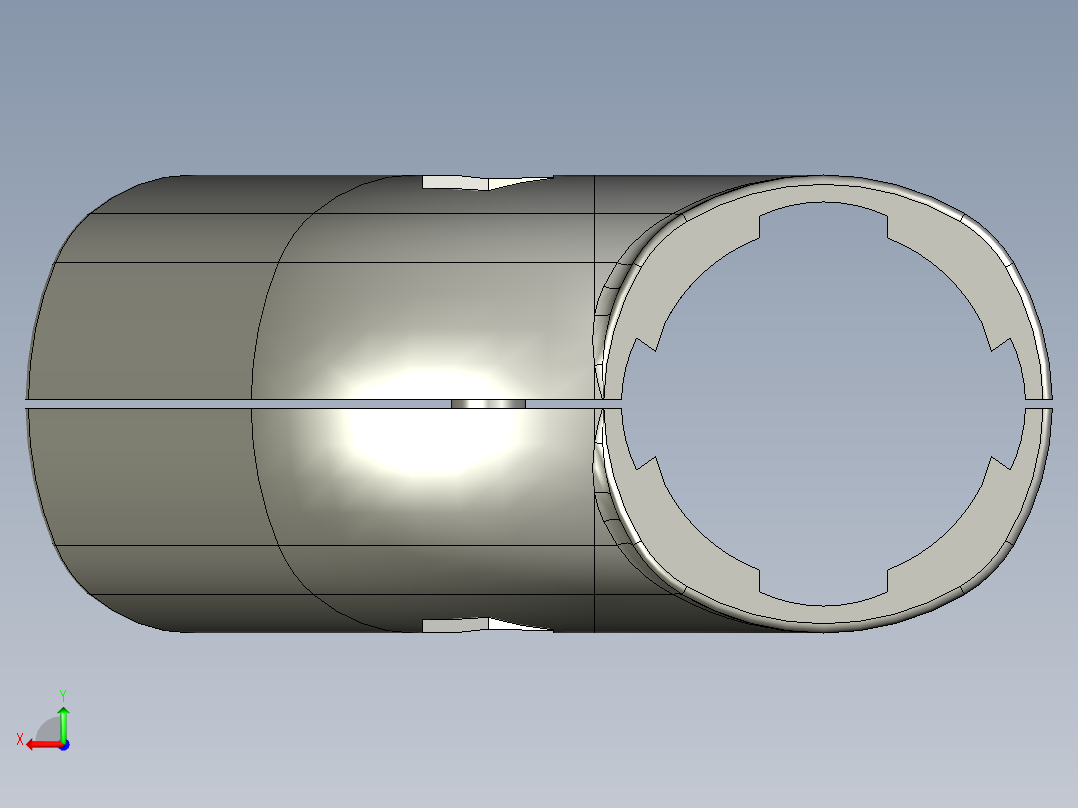 43系列45度外抱接头.STEP后视图