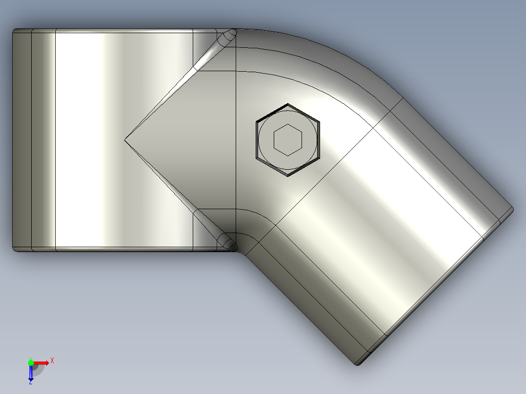 43系列45度外抱接头.STEP俯视图