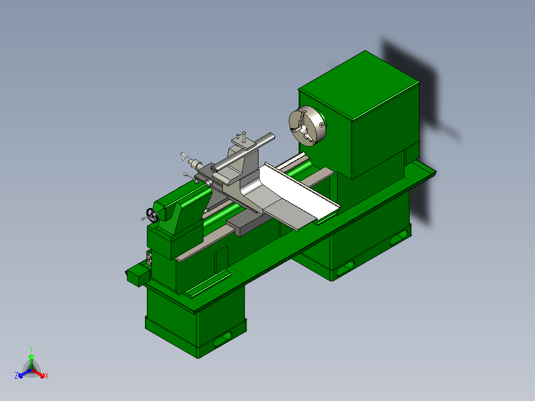 B3003430-机械车床主视图