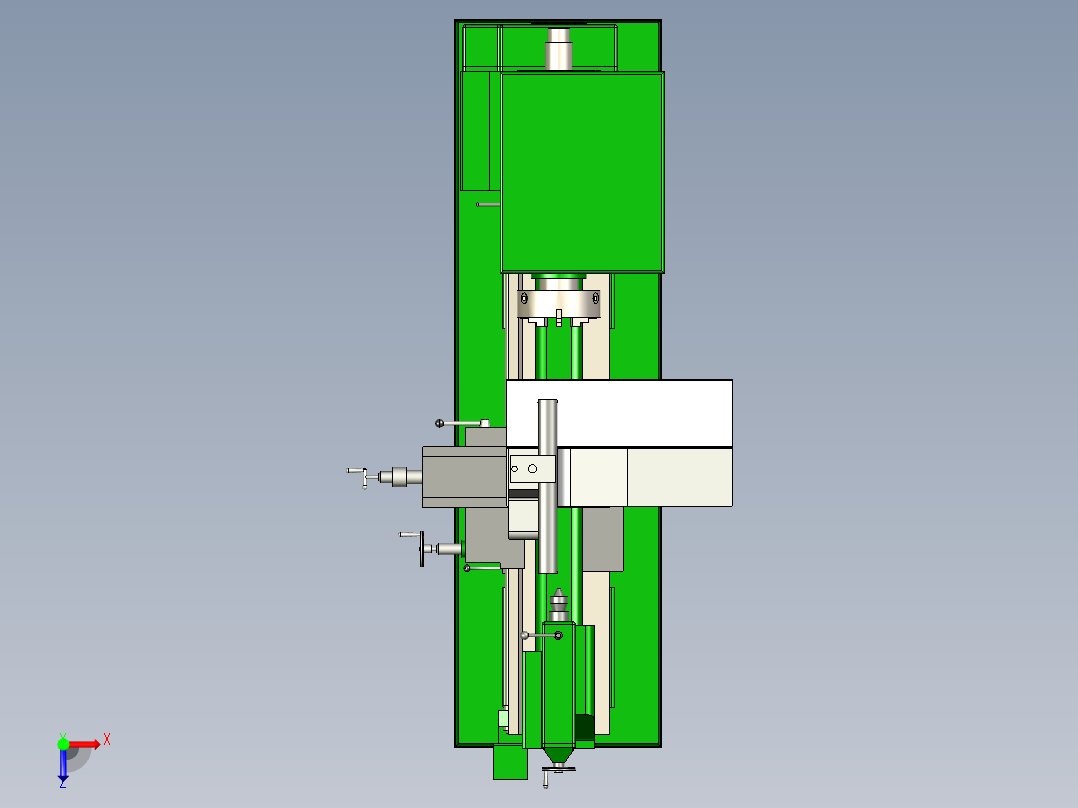 B3003430-机械车床俯视图