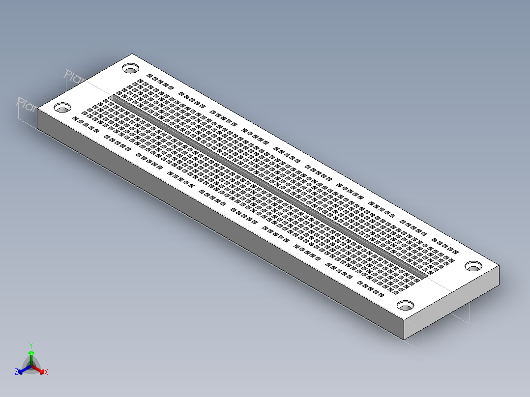SBY 120 - 面包板正等轴测图