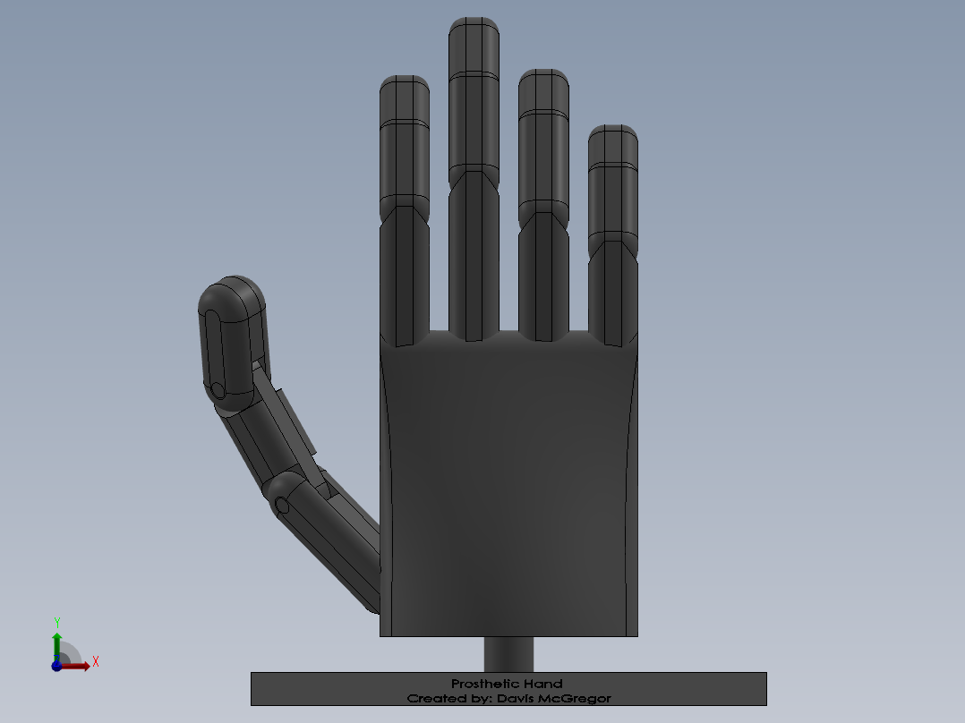 假肢手前视图