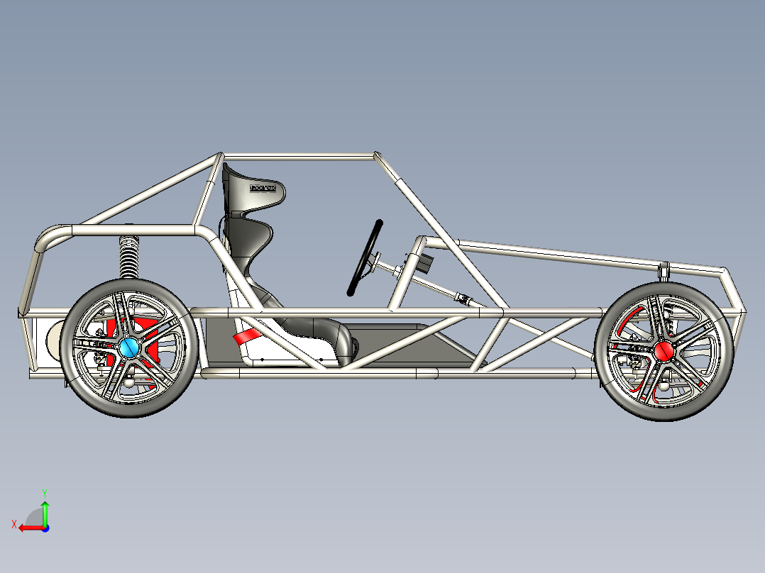 卡丁车 钢管车(33)后视图