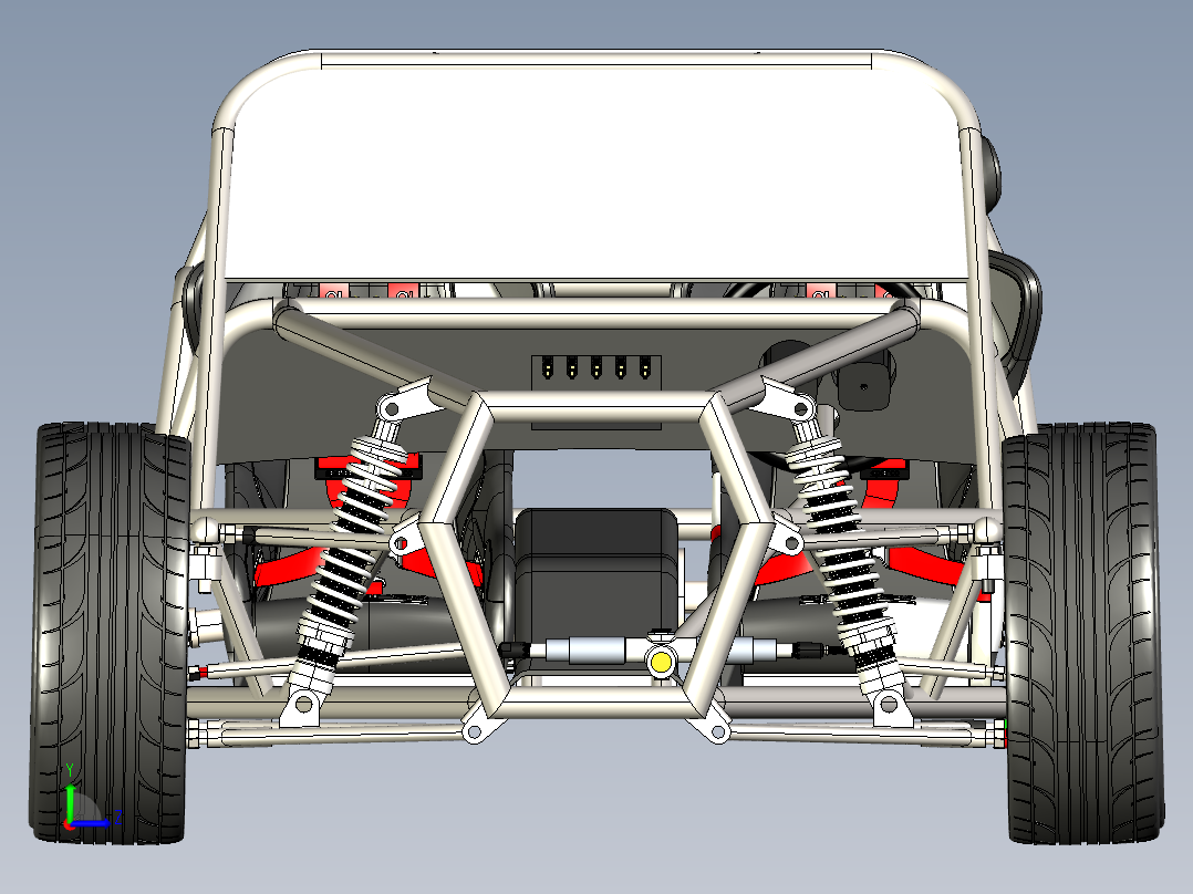 卡丁车 钢管车(33)左视图