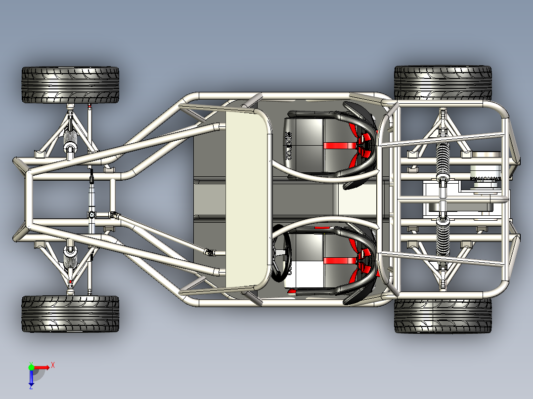 卡丁车 钢管车(33)俯视图