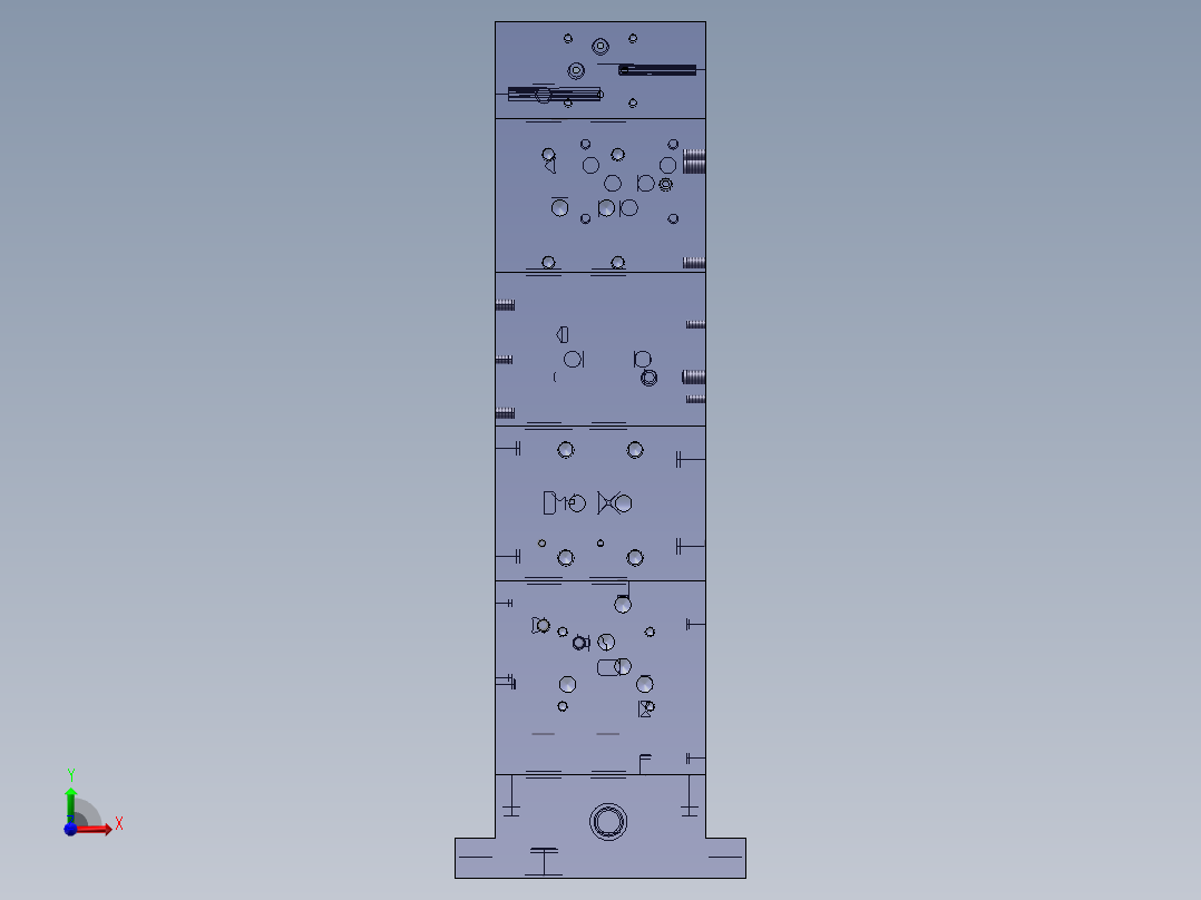 卧式半自动组合机床液压系统设计前视图