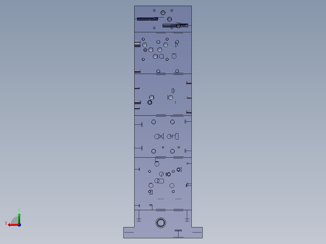 卧式半自动组合机床液压系统设计后视图