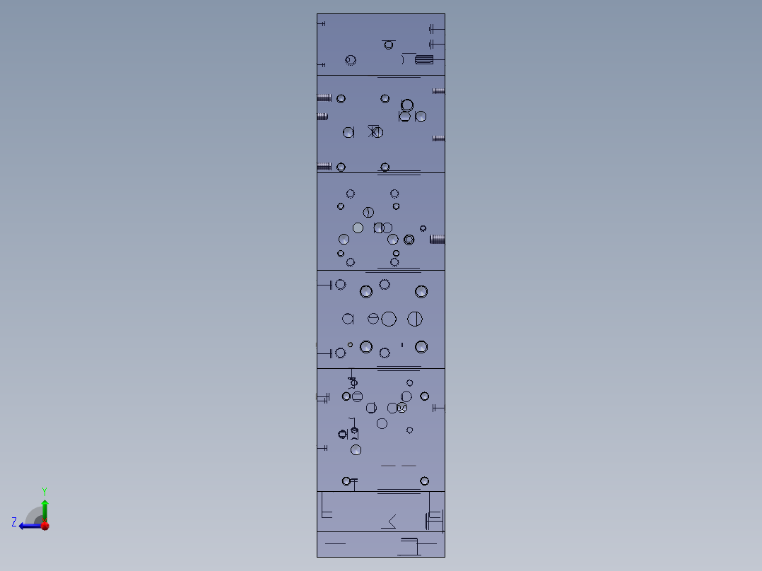 卧式半自动组合机床液压系统设计右视图